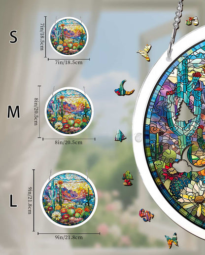 Acrylic Jigsaw Puzzle Suncatcher - Wilderness Bloom