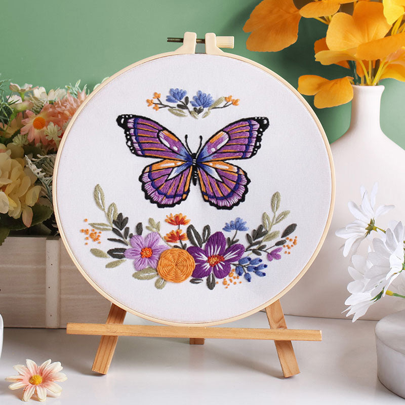 Butterfly Symphony Embroidery Kit: Embark on a Vibrant Stitching Journey