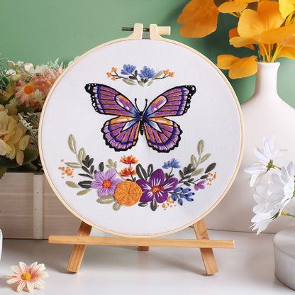 Butterfly Symphony Embroidery Kit: Embark on a Vibrant Stitching Journey