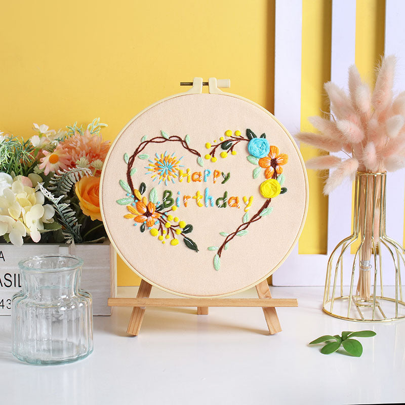 Birthday Cake Bloom - Themed DIY Embroidery Kits