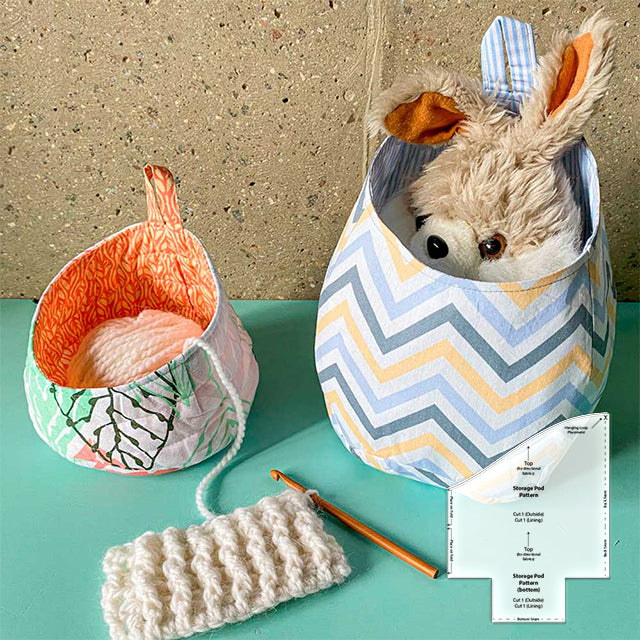 Versatile Fabric Storage Pod Templates-With Instructions