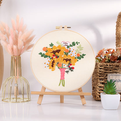 Mother's Day Floral Embroidery Kit