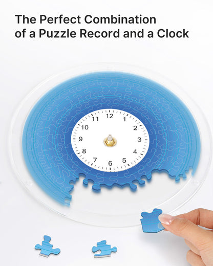 DIY Acrylic Puzzle Clock Kit - Gradient Blue