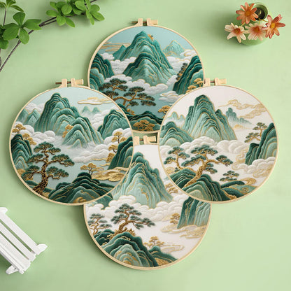 Oriental Mountain Embroidery Kit