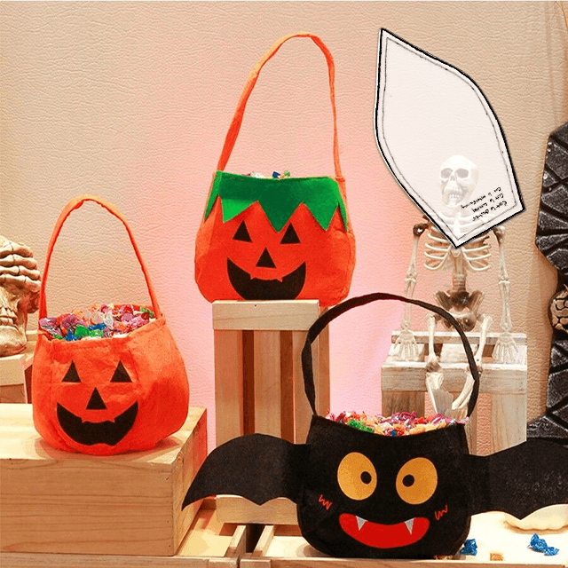 Halloween Trick or Treat Basket Template Set - With Instructions