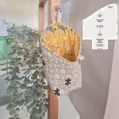 Versatile Fabric Storage Pod Templates-With Instructions