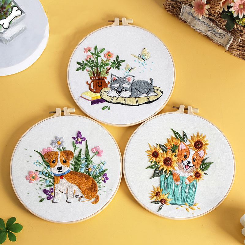 Puppy Love Embroidery Kit: Embark on an Adorable Stitching Journey