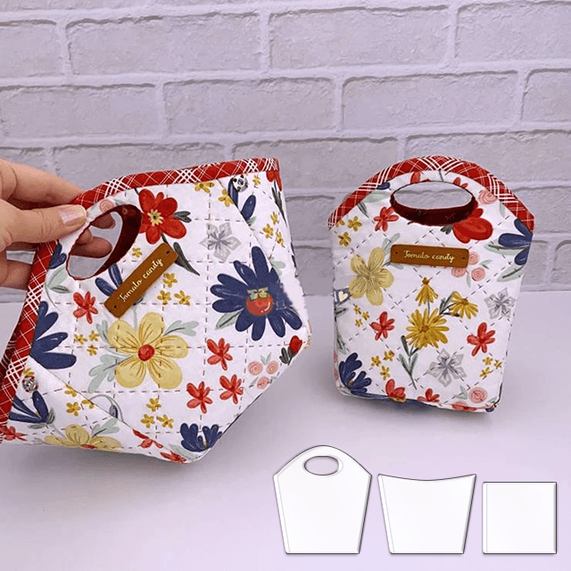 Foldable Cute Fabric Basket Sewing Template（3PCS）  - With Instructions