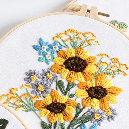 Sunflowers Embroidery Kit for Beginner