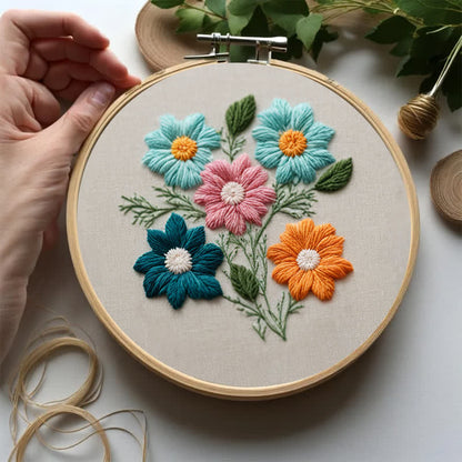 Rubbyoo Embroidery Kit - Folk Floral