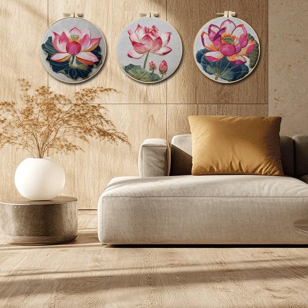 Lotus Serenity Embroidery Kit