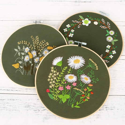Forest flowers and plants -Themed DIY Embroidery Kits