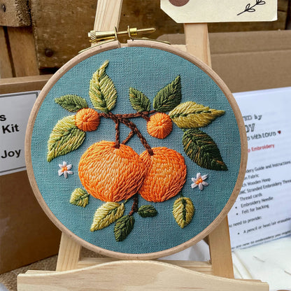 Rubbyoo Embroidery Kit-  Branch Oranges