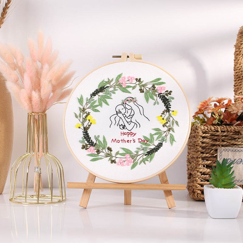 Mother's Day Floral Embroidery Kit