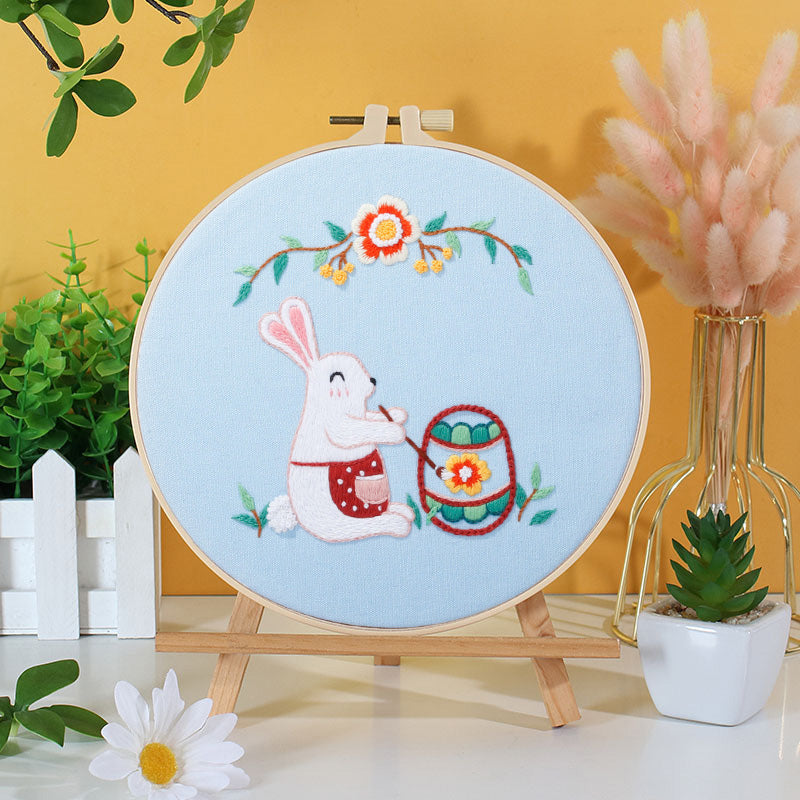 Easter Bunny Embroidery Kit: Craft Your Spring-Inspired Masterpiece