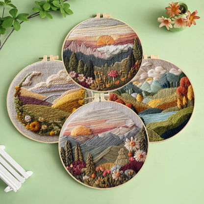 Mountain Sunset Embroidery Kit