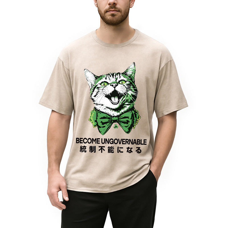 St. Patrick's Day Prank Cat Washed T-Shirt