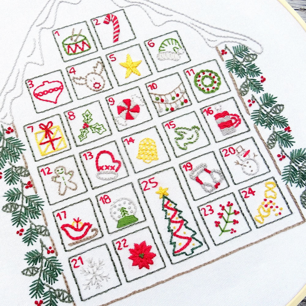 Stick & Stitch Water-Soluble Bee Embroidery Fabric : Gingerbread House