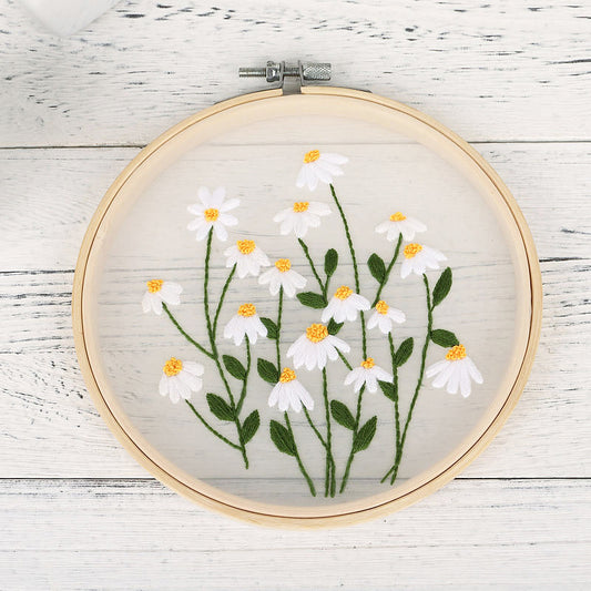 Delicate Floral Embroidery Kit: Craft Your Nature-Inspired Masterpiece