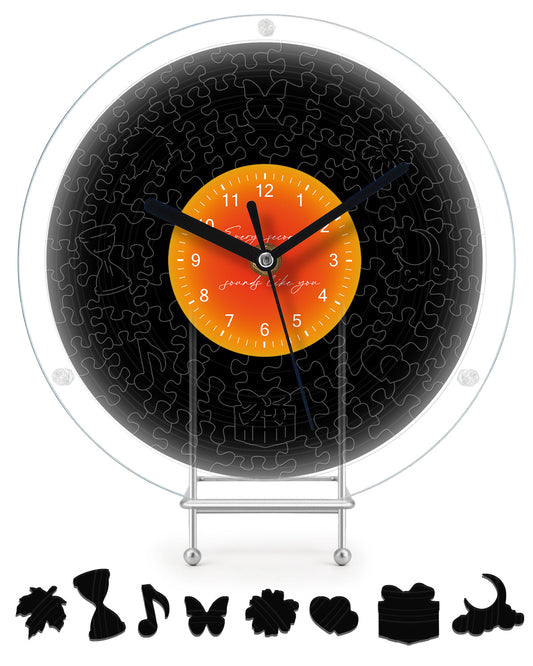 DIY Acrylic Puzzle Clock Kit - Classic Black