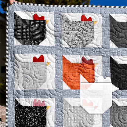 Funky Chicken Quilt Template Set  - With Instructions