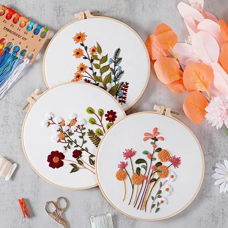 Rubbyoo Embroidery Kit - Flowers And Plants