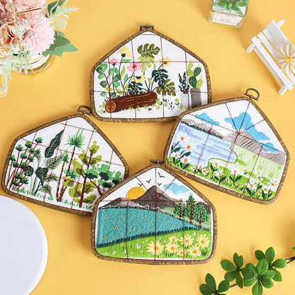 Window View Embroidery Kit: Frame Your World in Stitches