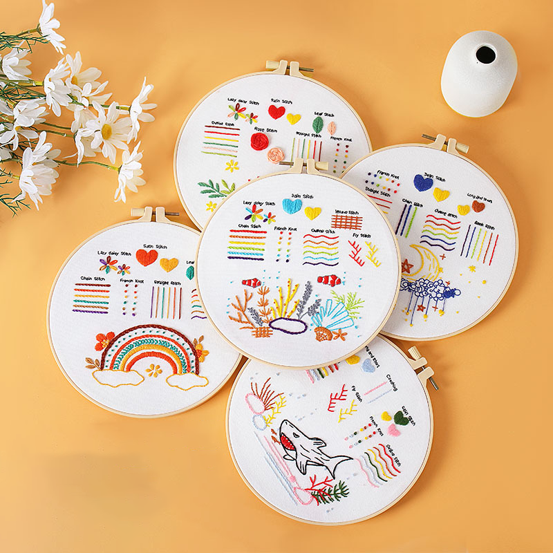 Embroidery Stitches Ocean Learner Kits for Beginner