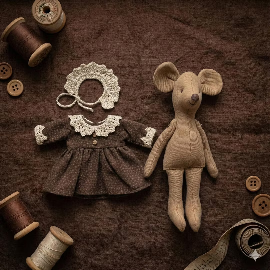 Mouse Family Sewing Template Set + With Instructions