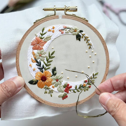 Rubbyoo Embroidery Kit- Flower Moon