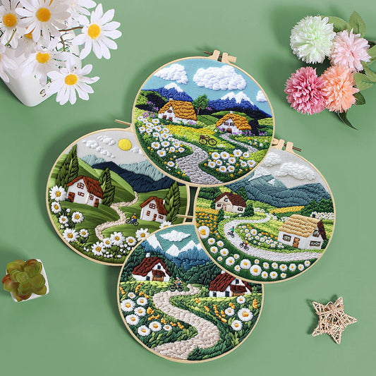 Mountain Village Embroidery Kit