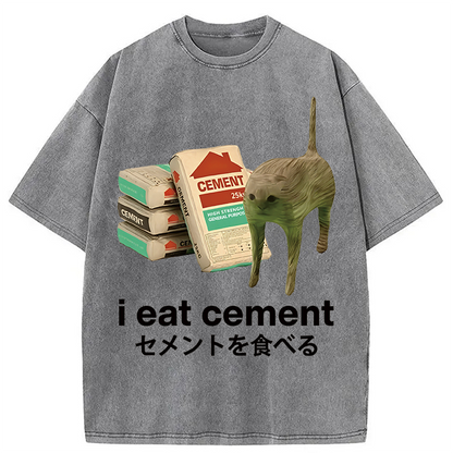 Eat Cement Washed T-Shirt