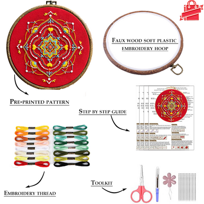 UrCustomHUB “Mandala Whirls” Kit: Color, Rhythm, and Calm in One Hoop
