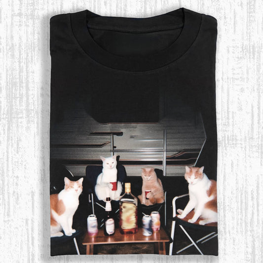 Wacky Cats Drinking & Partying T-shirt