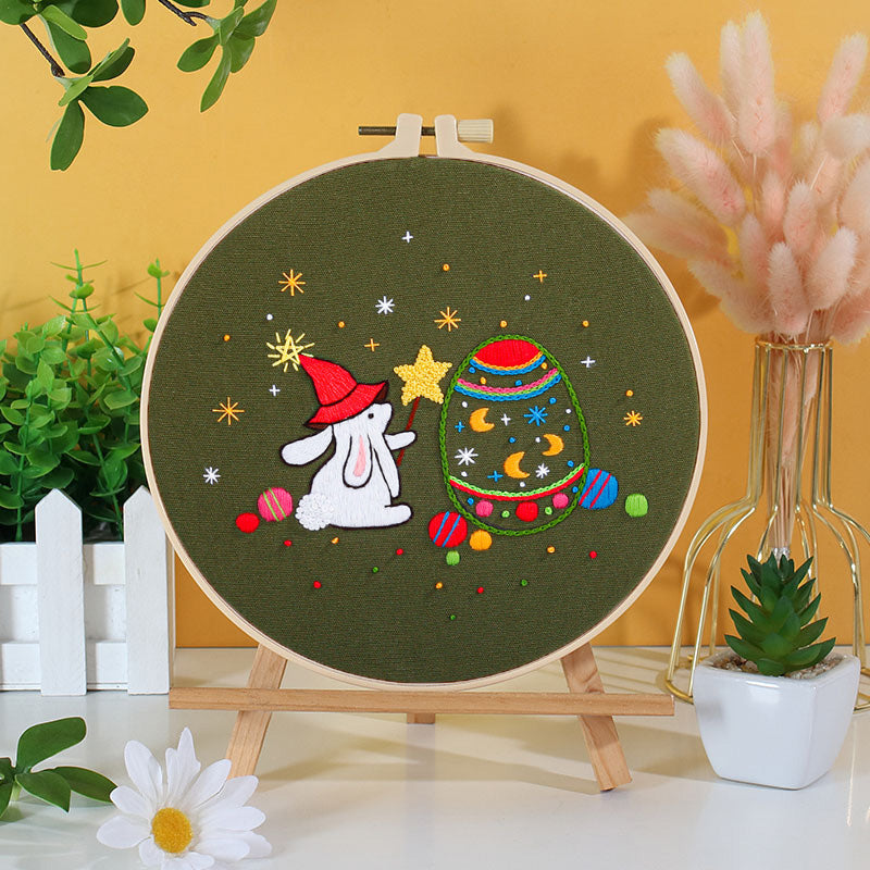 Easter Bunny Embroidery Kit: Craft Your Spring-Inspired Masterpiece