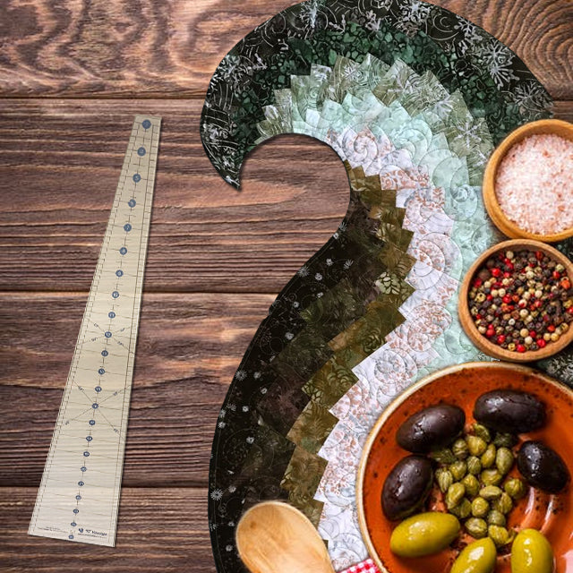Spicy Spiral Table Runner Quilting Template Ruler