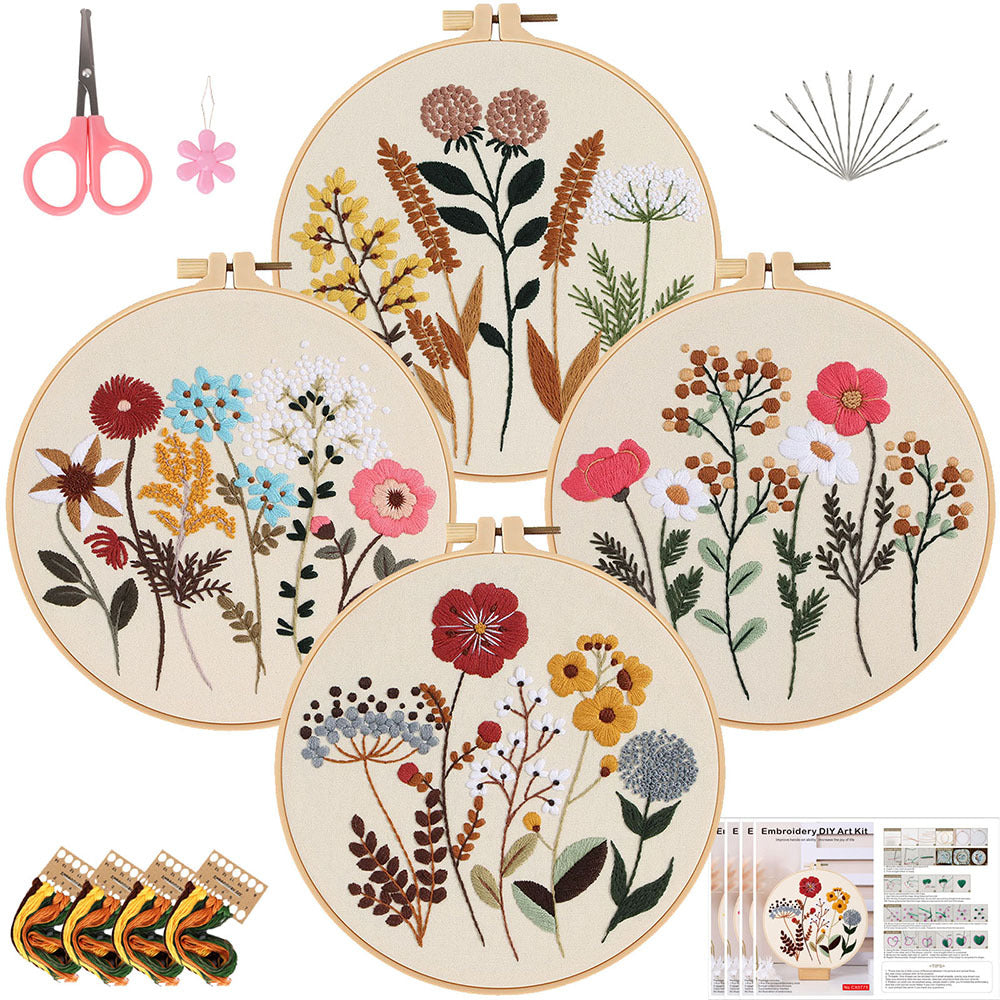 Flowers  -Themed DIY Embroidery Kits