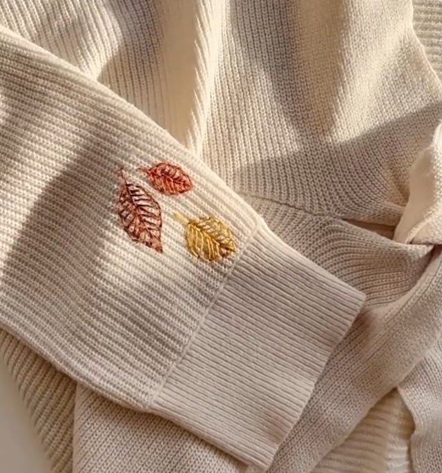 DIY Water-Soluble Printed Fly Set Embroidery