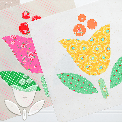 DIY Tulip Quilt Templates Set - With Instructions