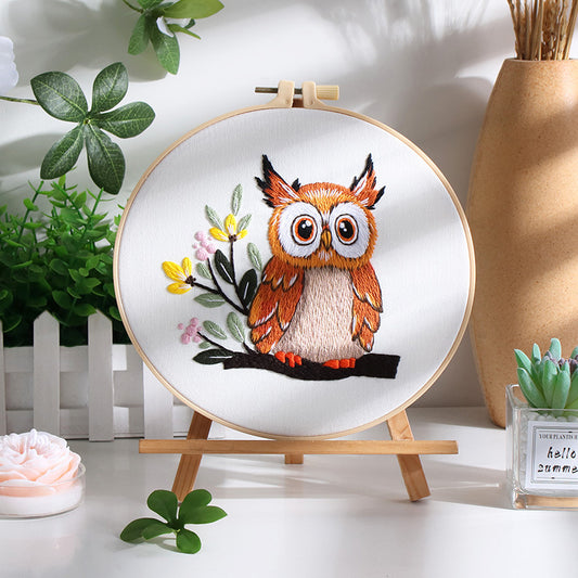 Whimsical Forest Owl - Themed DIY Embroidery Kits