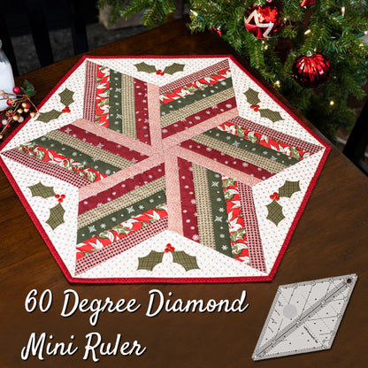 60 Degree Diamond Mini Ruler- With Instructions