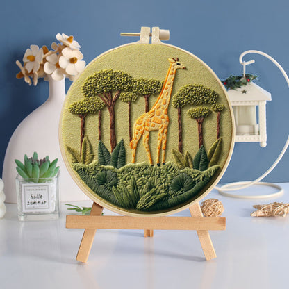Giraffe Grove Embroidery Kit
