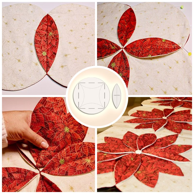 Composite Quilted Flower Placemat 2PCS SET- With Instructions