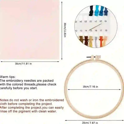 Rubbyoo Animal Embroidery Kit - The Lazy Cat