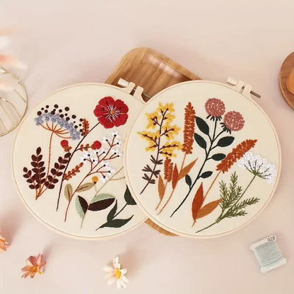 Rubbyoo Embroidery Kit - Floral Pattern