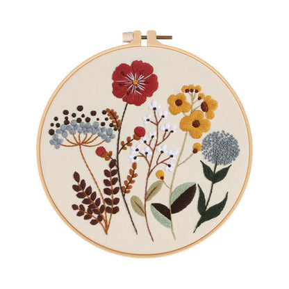 Rubbyoo Embroidery Kit - Floral Pattern