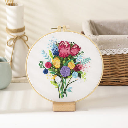 Rubbyoo Embroidery Kit - Flower Bouquet