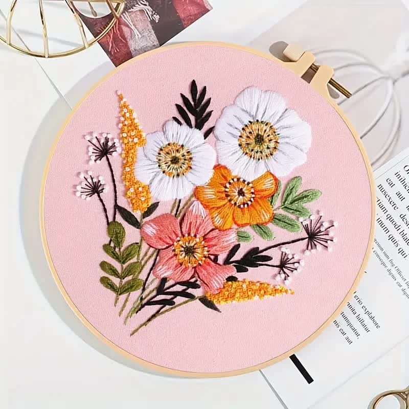 Rubbyoo Embroidery Kit - Flower