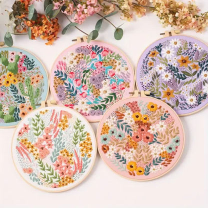 Rubbyoo Embroidery Kit - Flower Bouquet