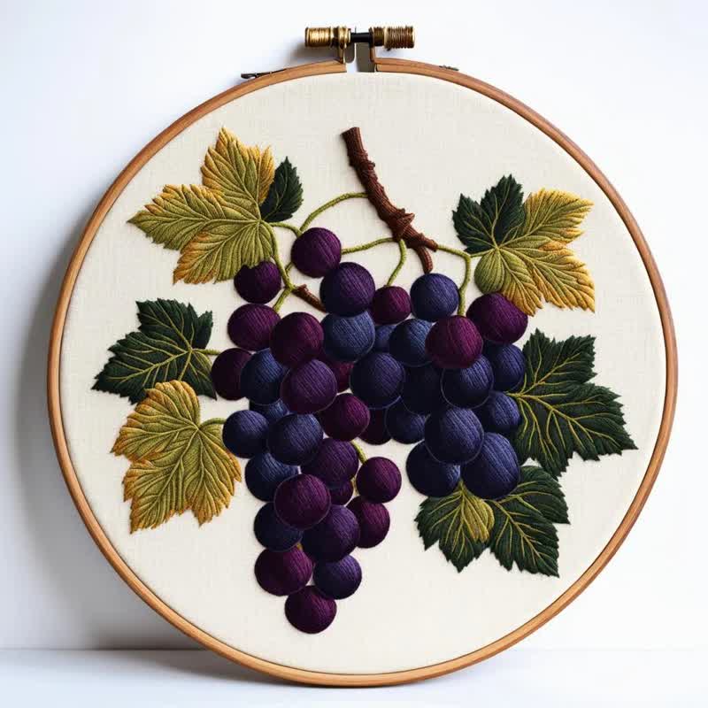 Rubbyoo Embroidery Kit -  Grapes